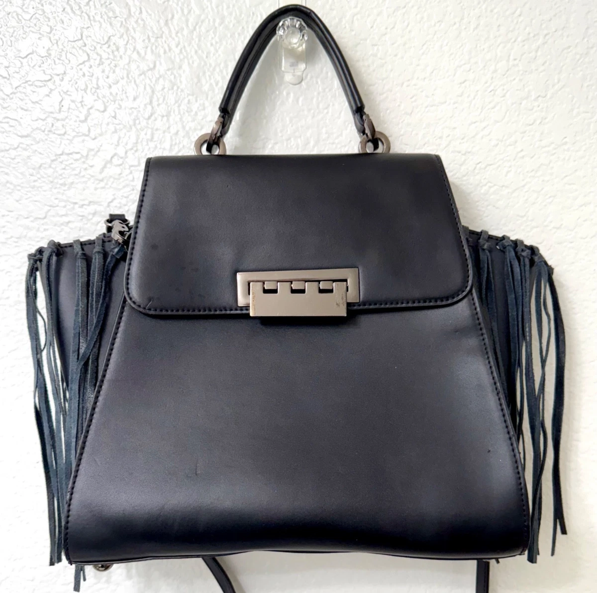 I Zac Zac Posen soft Earthette Convertible black quilted  Leather backpack Zac Posen Eartha Leather Chain Shoulder Bag Black Quilted  main image 4