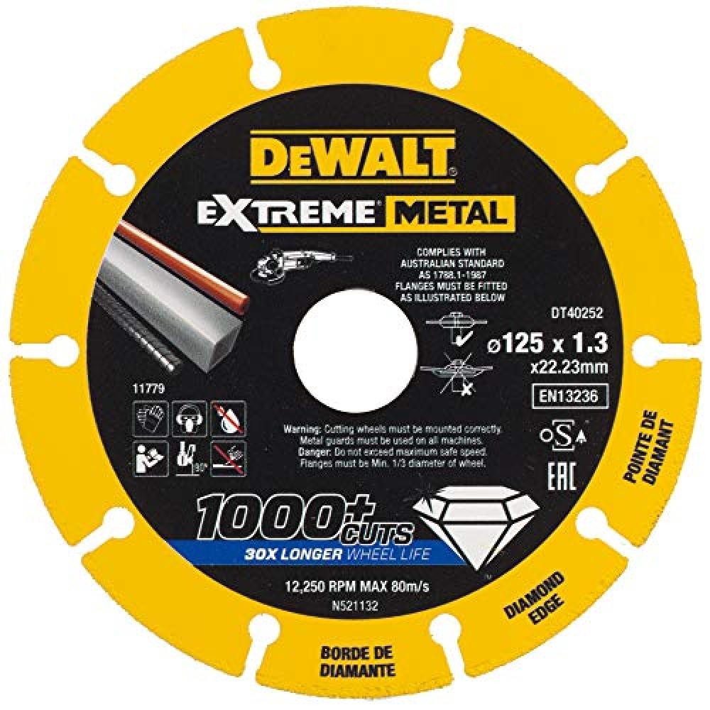 Efficienza Taglio Metallo DeWalt DT40252 Extreme 125mm Diamante