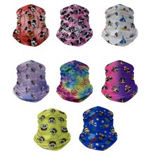Kids Reusable Gaiter Face Mask Mickey Minnie Frozen Princesses Spongebob Choose