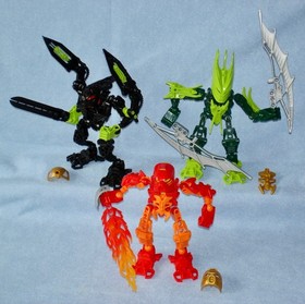 Lego Bionicle STARS (7116 - 7138) Complete with GOLD TOKENS & All Weapons