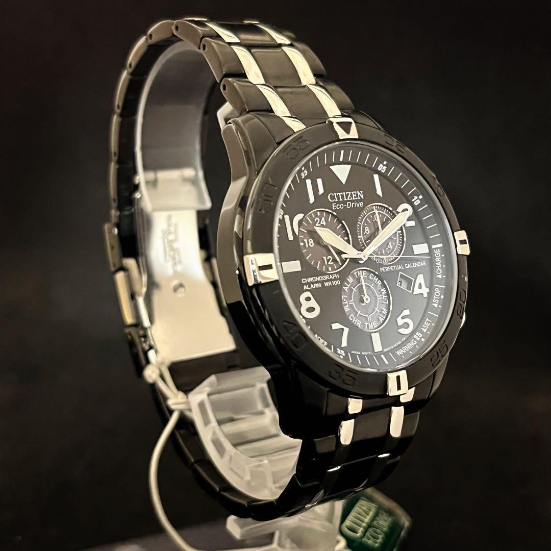 CITIZEN Eco-Drive Men's Chronograph Watch Black 44mm 100M E820 Box Tag image 6
