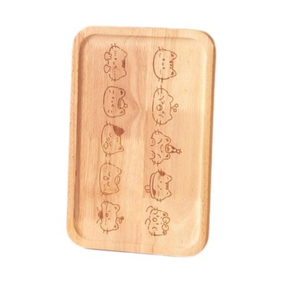 Holz Katze Kaffee Brot Tablett Niedlich Mehrzweck für Dessert Cracker Obst
