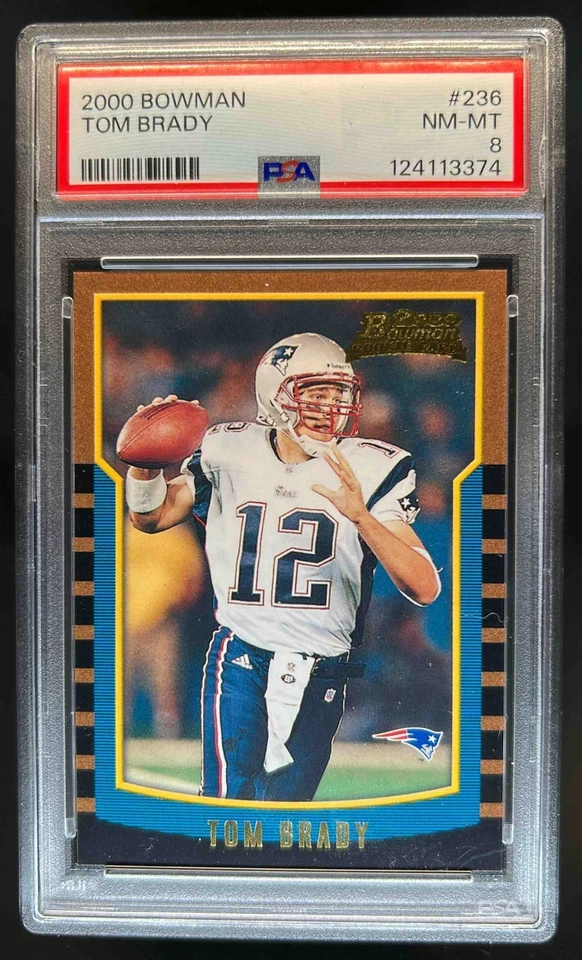 2000 年 Bowman Tom Brady 新秀 RC #236 爱国者队 PSA 8