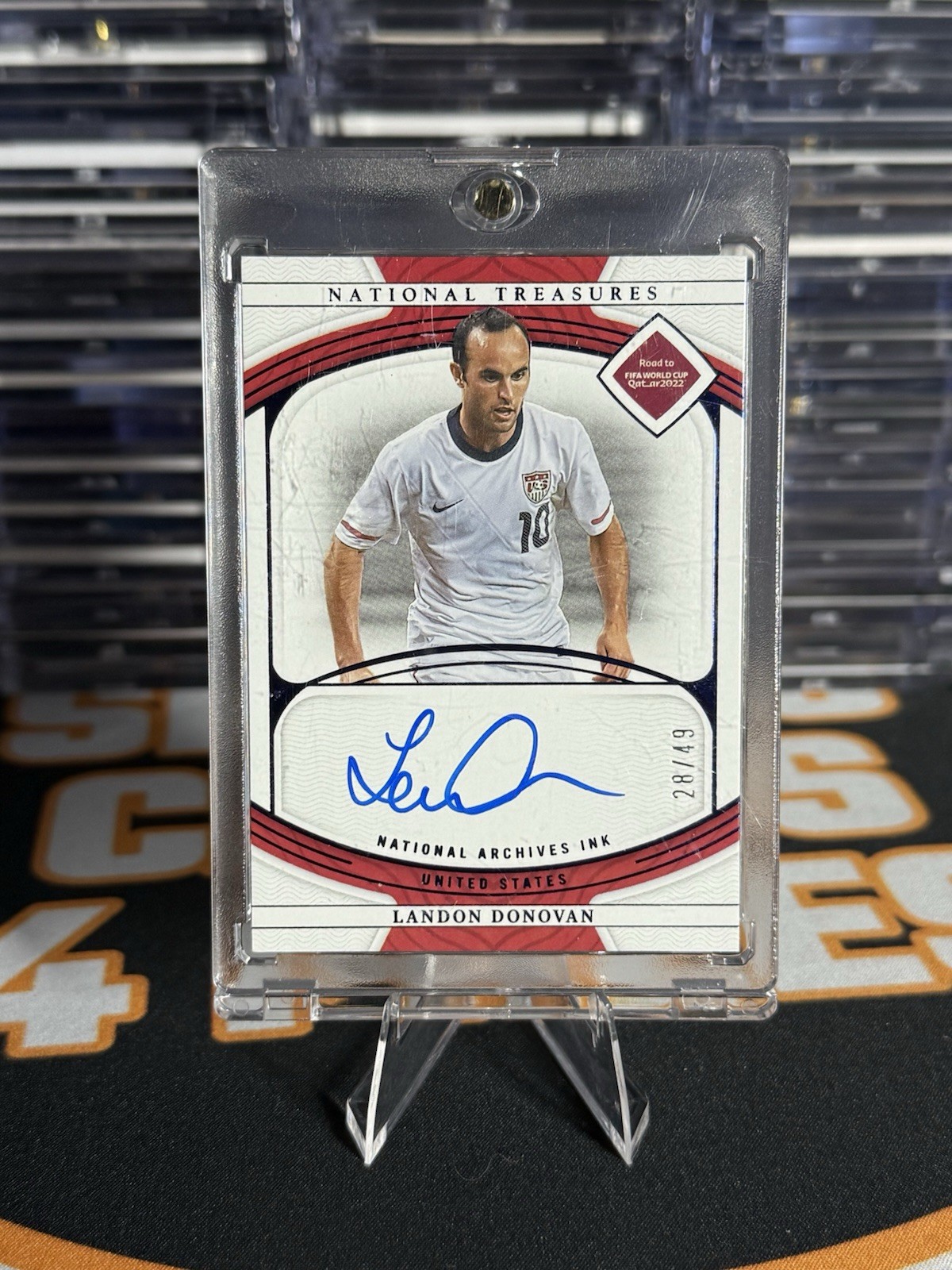 2022 Panini National Treasures Landon Donovan National Archives Ink Auto /49 view 2
