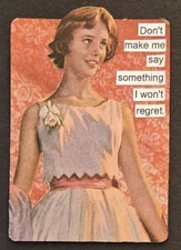 Mixed Media Collage Art Card ACEO ATC Vintage McCalls I Won't Regret 