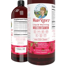 MaryRuth's Liquid Morning Multivitamin Multimineral 32 Fl Oz - Raspberry No