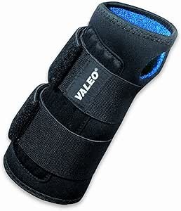VALEO NEOPRENE DOUBLE STRAP WRIST SUPPORT, BLACK, SMALL, 5-3/8'' - 6-1/8''-
