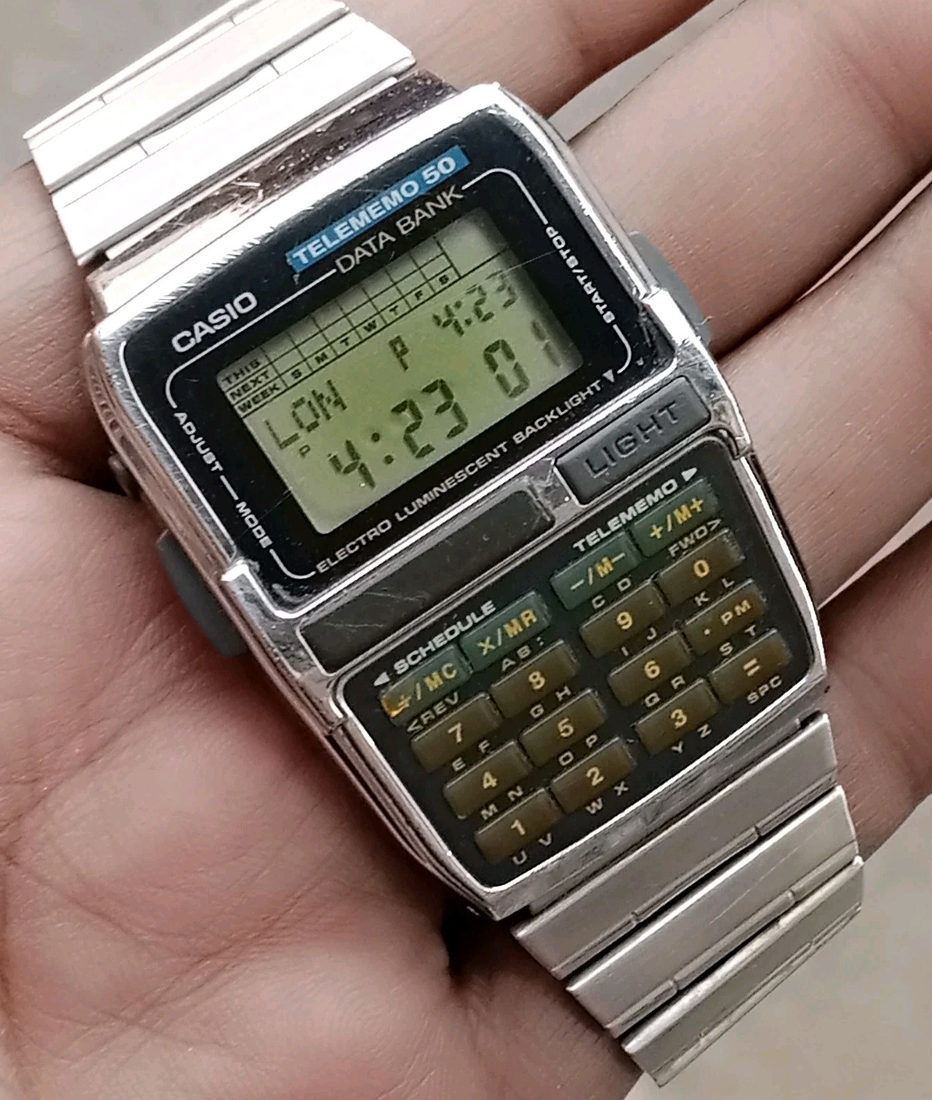 Data Mans Bank DBC- 630 Casio 1276 Module Calulator Vintage Watch - vintagewatches.pk