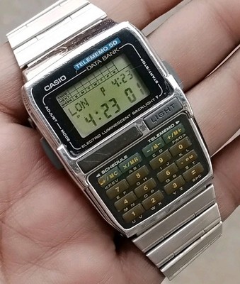 Vintage Casio Data Bank DBC- 630 Calulator Mans Watch Module 1276