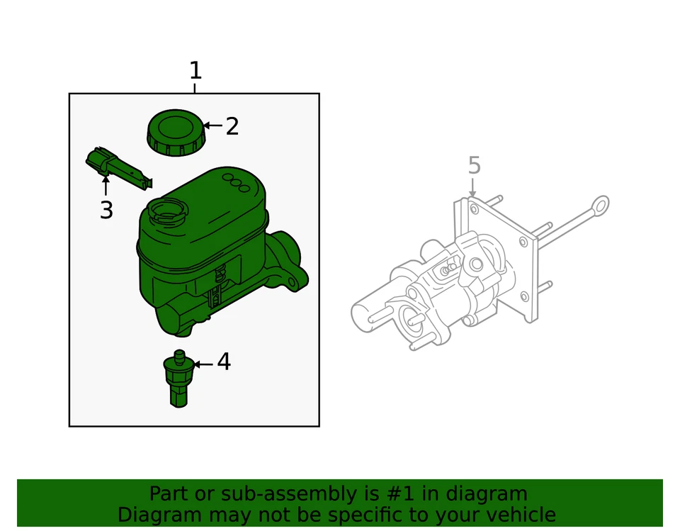 Ford E-350 Super Duty 2021-2024 genuino - cilindro maestro LC2Z-2140-A Foto 2 de 3