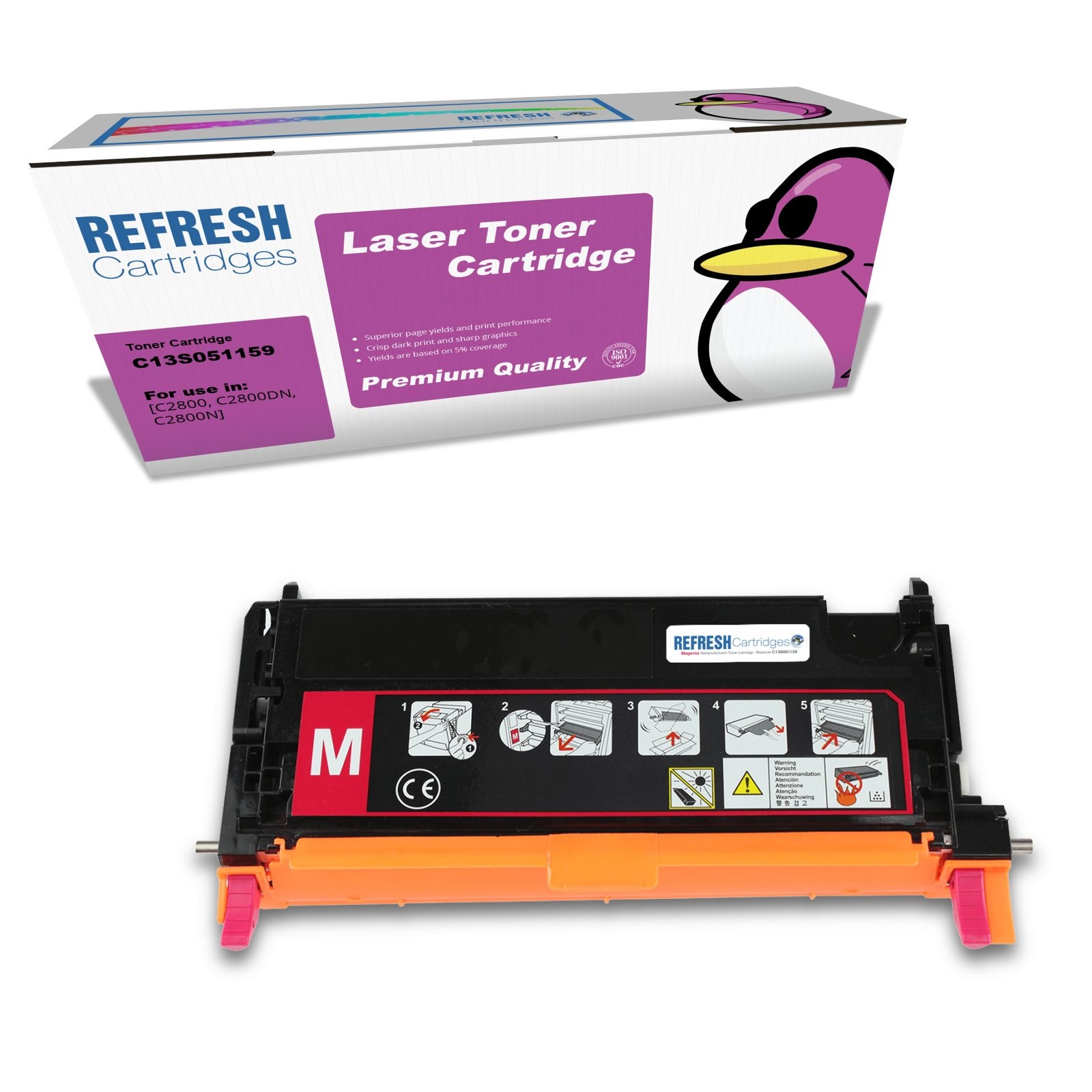 Refresh Cartridges Magenta C13S051159 Toner Compatible With Epson Printers