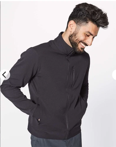 Lululemon Sojourn Jacket Mens Size S 40 Chest Full Zip Black LM4616S