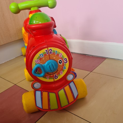 VTech Train 4-in-1 Baby Activity Toy w/ Light & Music Alphabet Letter Blocks Red - Picture 2 of 8