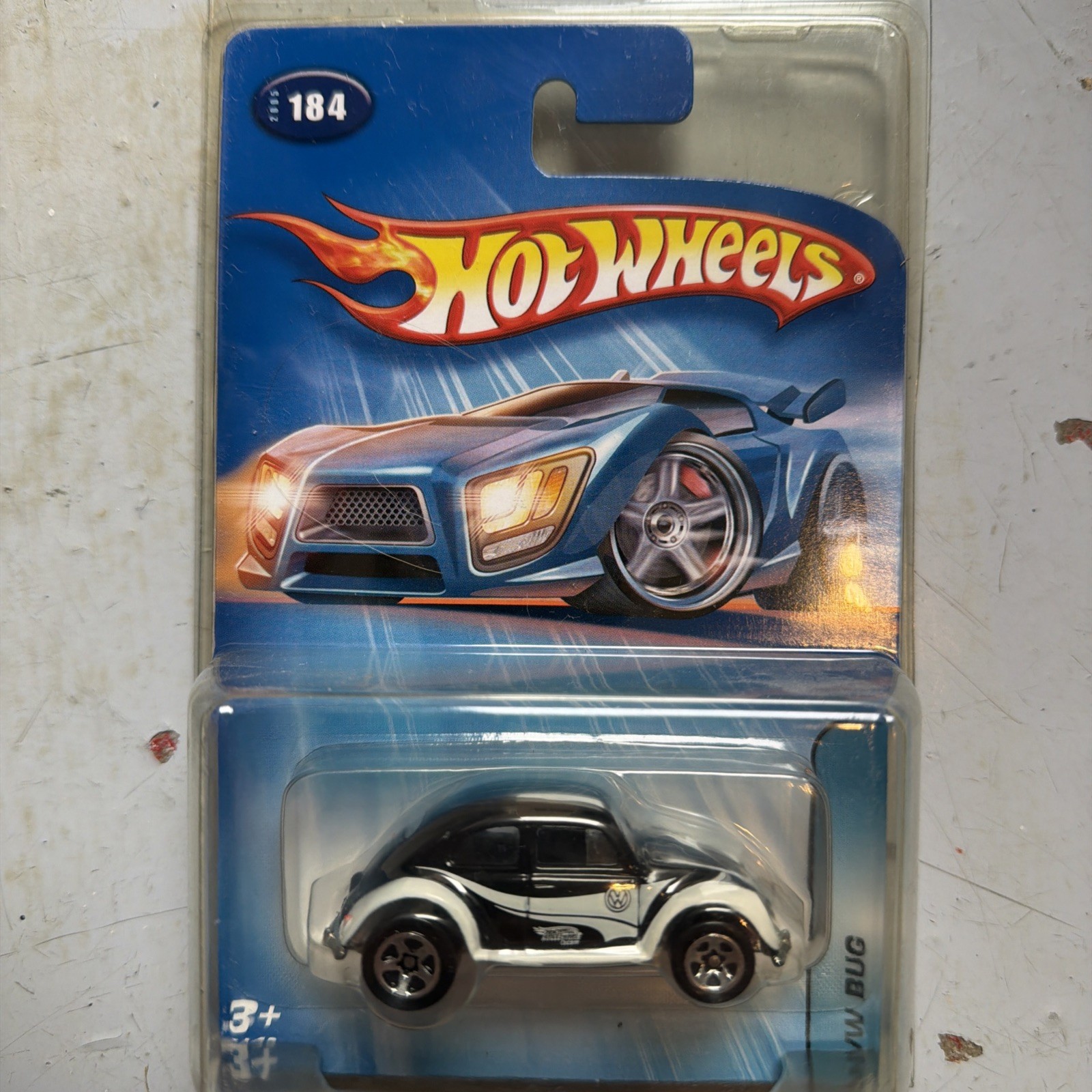 2005 Hot Wheels VW BUG #184 - Black/white (RARE)