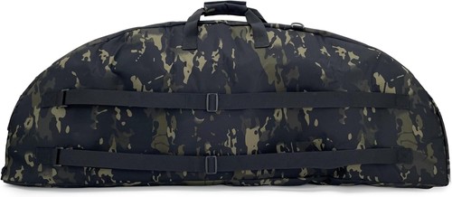 Estuche con arco compuesto ligero bolsa de transporte acolchada suave con bolsillo de flecha gris negro - Imagen 4 de 9