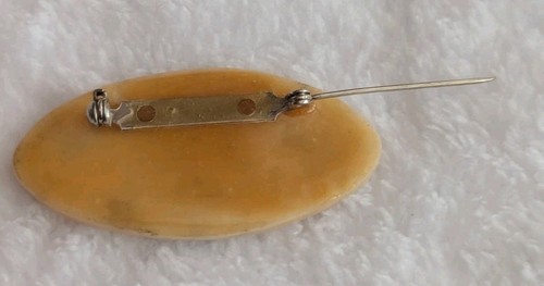 Spilla Zuni Nativi Americani Vintage Schiacciato Corallo Rosso Turchese Spilla Intarsiata - Foto 7 di 9