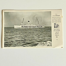 Avalon Catalina CA Ferry Ship c1949 Postmarked Postcard Posted