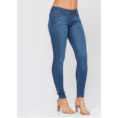 NEW Judy Blue Wash Hands On Rayon Skinny Jeans Mid Rise Stretch Denim 15/32 8390