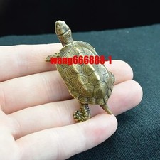 Vintage Brass Turtle Figurine Statue Home Des...