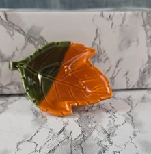 Kotobuki Japan🔥Pottery  Single Leaf Dipping Bowl🍁Multi Color Leaf Design🍁