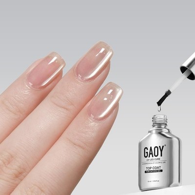 GAOY Crystal Top Coat Specialized for Cat Eye 0.54 Fl Oz (Pack of 1), Clear 