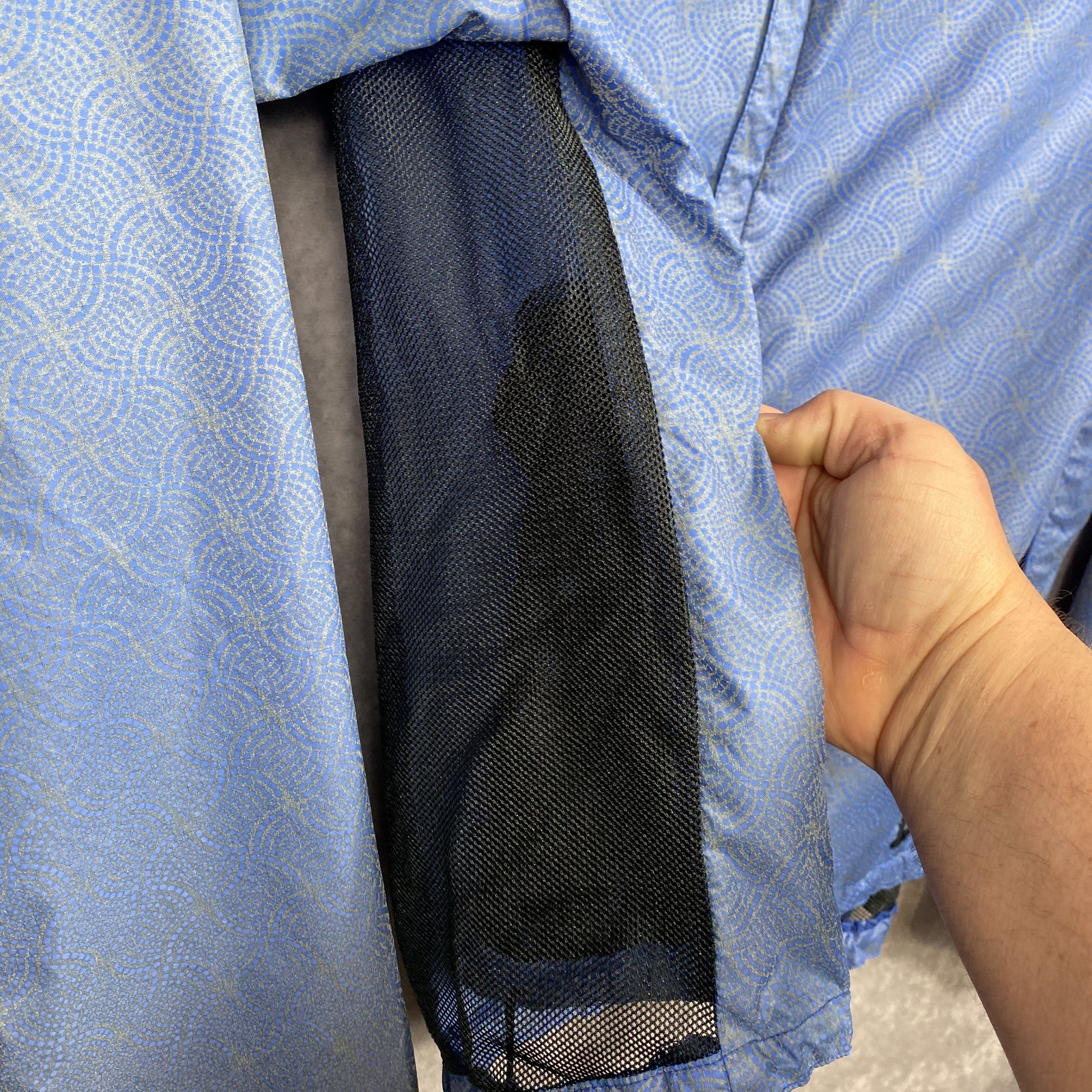 Vintage TREK illumiNITE Cycling Jacket Mens Large Blue Running Vented Zip