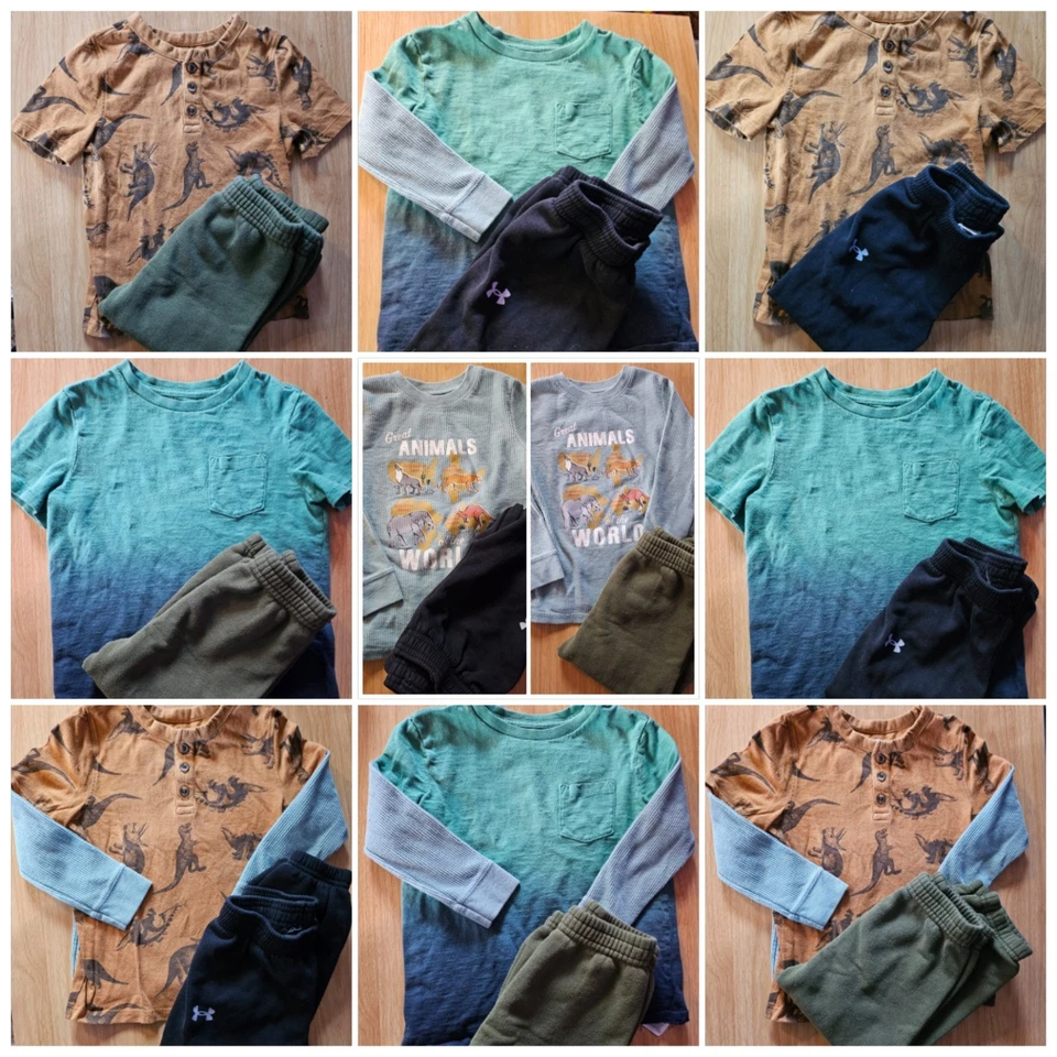 Niños 5T Cápsula 16 Trajes a Juego Ropa Paquete Camisas, Pantalones, Sudadera con Capucha Foto 2 de 4