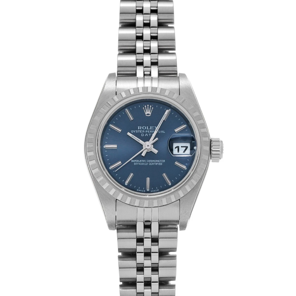 ROLEX Oyster Perpetual Date 79240 blue WATCH 687643