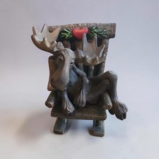 Retired Big Sky Carvers Moose Phyllis Driscoll Rocking Chair Lodge Decor