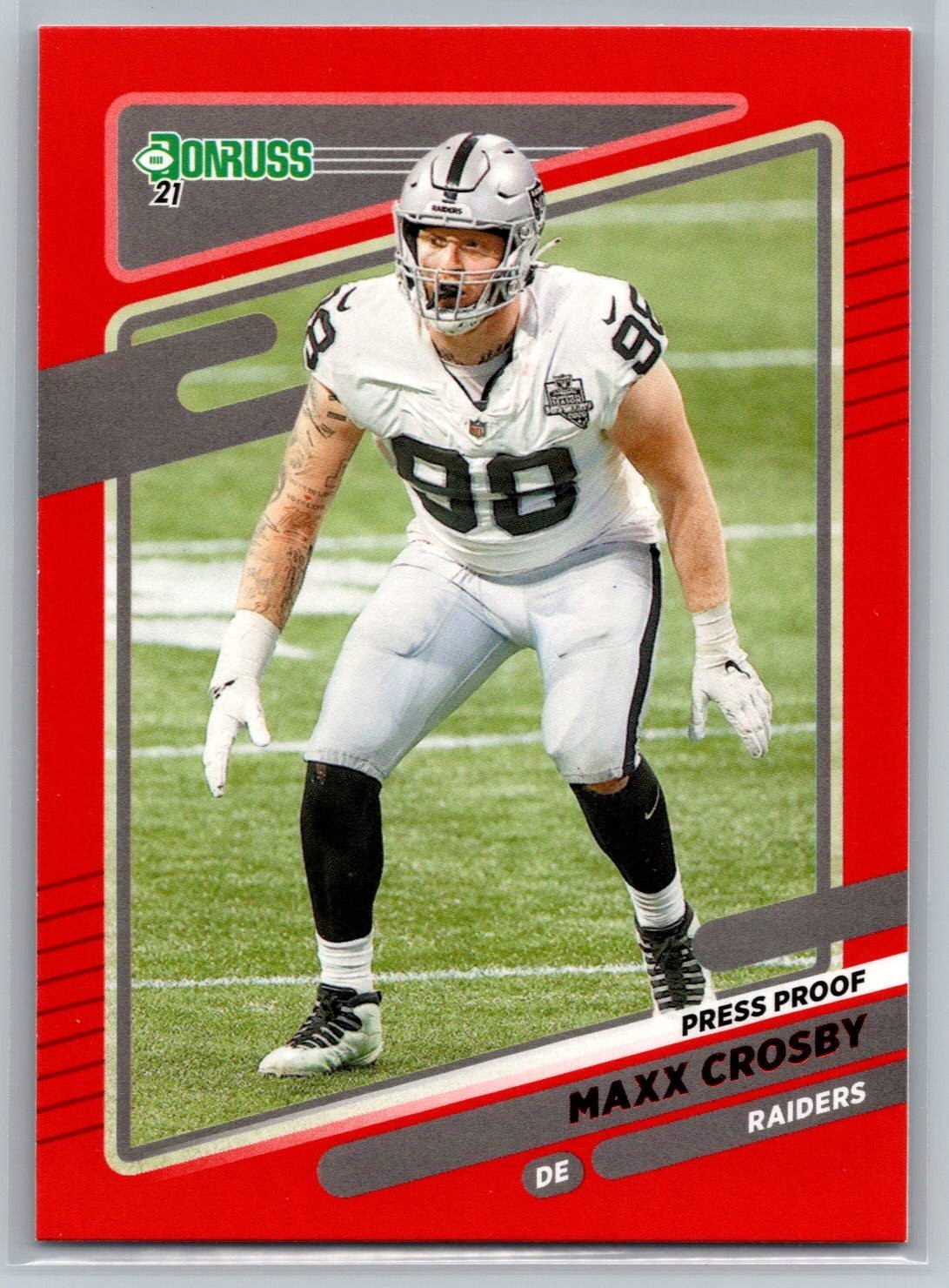 2021 Donruss #87 Maxx Crosby Press Proof Red