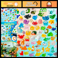 77 Pcs Mini Ocean Animal Figurines - Resin Sea Creatures for Micro Landscape Dec