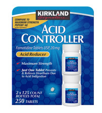 Kirkland Famotidine 20mg Acid Controller Maximum Strength 250 Tablets