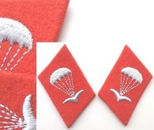 DDR NVA Kragenspiegel für Fallschirmjäger Uniform ,  GDR East german paratrooper