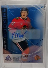 2025-26 Upper Deck Sp Game Used - Authentic Rookies Oliver Moore #AR-OM Blue...