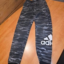 Adidas Liquid Black Camo fleece joggers for boys with side pockets. Size L.