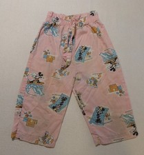 Vintage Disney Mickey & Crew by ST3 Print Pants Pink Beach Theme USA 1980s Sz 6