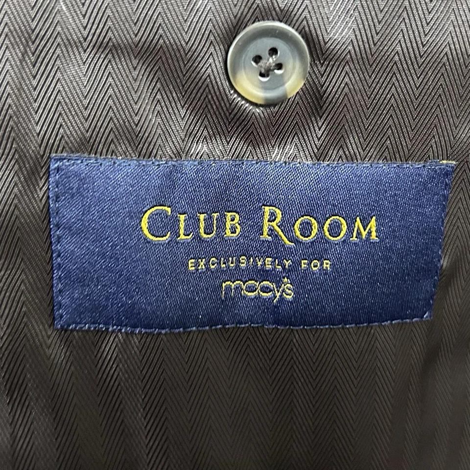 Club Room  48L Sport Coat Wool Silk Cashmere Blend Brown Two Button Lined Vented - Image 3 of 4