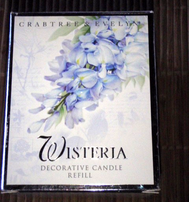 CRABTREE & EVELYN WISTERIA GLYCINE PERFUMED CANDLE JAR New In Box