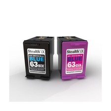 VersaInk Stealth iX Ink - HP 63BiX  63CiX Combo Pack - Invisible Ink Replace...