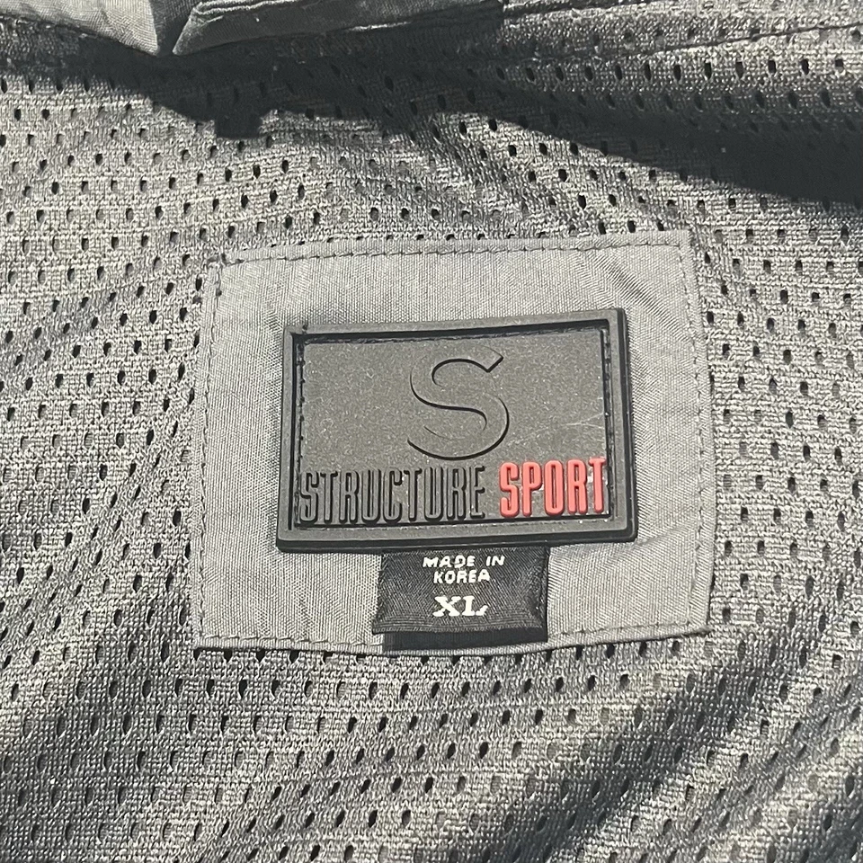 Structure Sport Rare Vintage 90s Anorak Windbreaker Jacket Black Size XL Nylon - Image 3 of 4