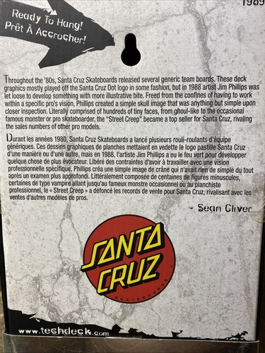 Tech Deck SERIE DA COLLEZIONE Santa Cruz Street Creep Jim Phillips 1989 RARO! - Foto 7 di 7