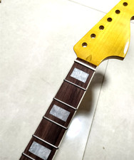 Big head 22 Frets Electric Guitar Neck Maple For DIY 25.5 inch gloss Yellow