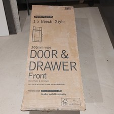 B&Q Chiltern Beech Shaker 300mm Door Drawer Front Pack 1 Door+1 Drawer 03083178