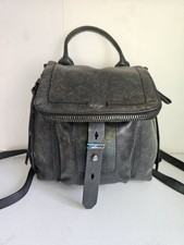 BOTKIER DESIGNER WOMENS FADED BLACK LEATHER SATCHEL SHOULDER BACKPACK HANDBAG
