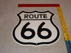 VINTAGE UNITED STATES ROUTE 66 U.S.  11 3/4" PORCELAIN METAL GASOLINE & OIL SIGN