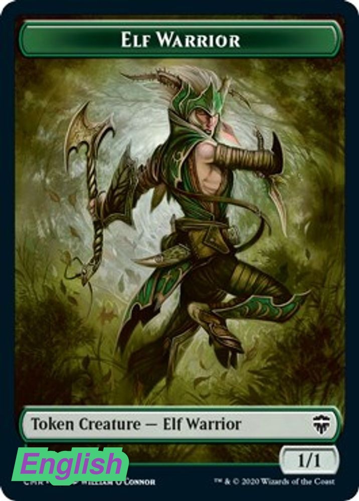 Magic- Elf Warrior Token [CMR - 8] Commander Legends NM Token