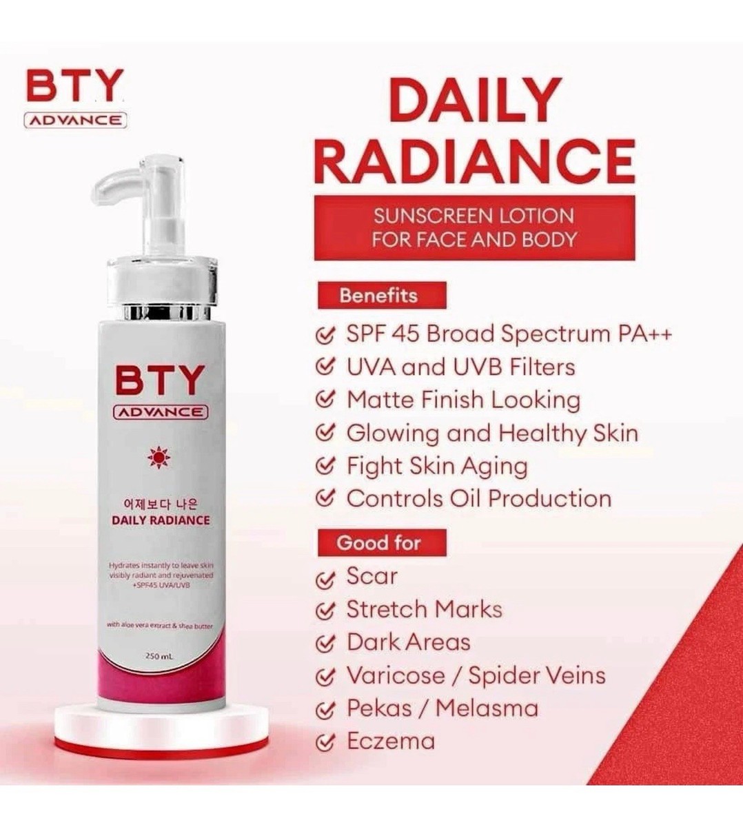ボディローション Bty advance daily radiance lotion BTY Daily Use Lotion, ORIGINAL, FDA APPROVED | eBay