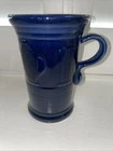 Tall HLC Fiesta FiestaWare Cobalt Blue Embossed PEDESTAL MUG 6”- Retired