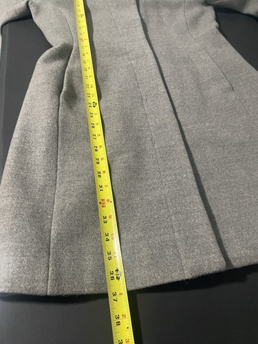 Calvin Klein Stehkragen Walker Mantel Damen 6 grau versteckter Knopfverschluss Wolle - Bild 8 von 13