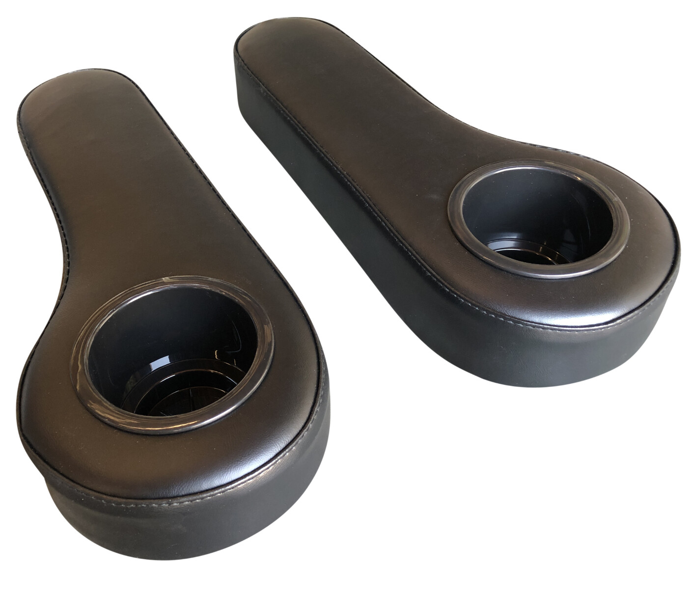 Golf Cart Arm Rest for Rear Seat Arm Cushion with Cup Holder Black